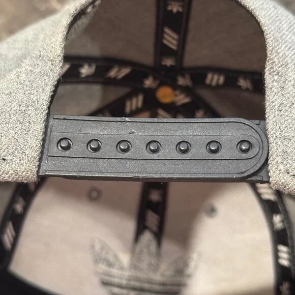 Wolf Gray & Black Snapback Adidas Hat - Picture 7 of 10